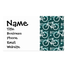 Fun Bike Route Fixie Bike Cyclist Pattern Business Card Template