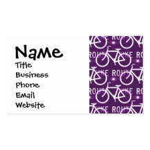 Fun Bike Route Fixie Bike Cyclist Pattern Business Card Template