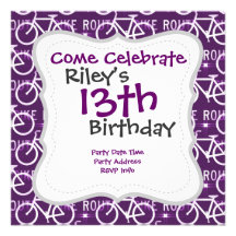 Fun Bike Route Fixie Bike Cyclist Pattern Personalized Announcement