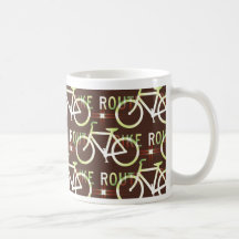 Fun Bike Route Fixie Bike Cyclist Pattern Mugs