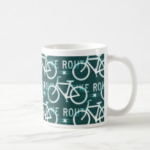 Fun Bike Route Fixie Bike Cyclist Pattern Mugs