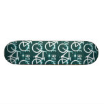 Fun Bike Route Fixie Bike Cyclist Pattern Skateboard Deck