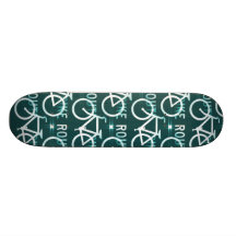 Fun Bike Route Fixie Bike Cyclist Pattern Skateboard Deck