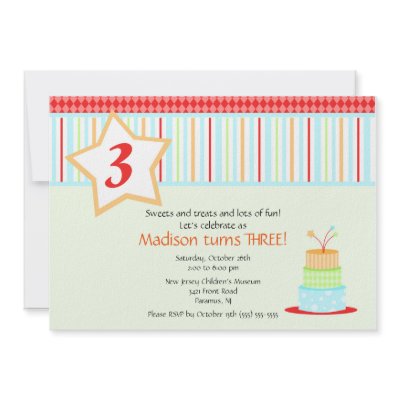 Fun Birthday Cake Birthday Invitation by celebrateitinvites