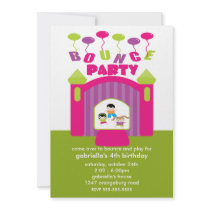 Fun Bounce House Birthday Party Invites