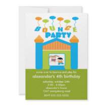 Fun Bounce House Birthday Party Custom Invite