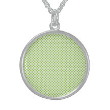 Fun Bright and Bold Green Dot Pattern Pendant