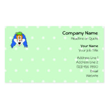 Fun Bright and Colourful Dog Cartoon. Business Card Template