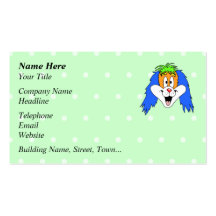 Fun Bright and Colourful Dog Cartoon. Business Cards