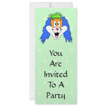Fun Bright and Colourful Dog Cartoon. Personalized Announcements