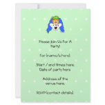 Fun Bright and Colourful Dog Cartoon. Invite