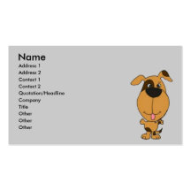 Fun cartoon dog and greyhound business cards