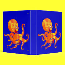 Fun Cartoon Octopus Avery Binder