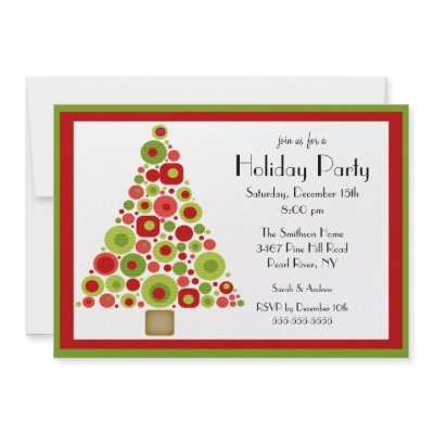 Fun Christmas Tree Christmas Party Invitation by celebrateitinvites