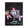 Fun Chubby Martini Divas Post Cards
