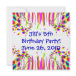 Fun Colorful Birthday Party! Invitation