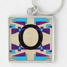 Fun Colorful Monograms CricketDiane Key Chain