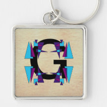 Fun Colorful Monograms CricketDiane Key Chain