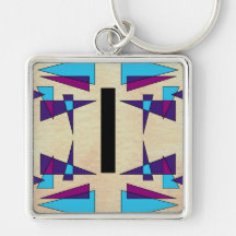 Fun Colorful Monograms CricketDiane Key Chain