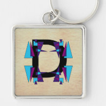 Fun Colorful Monograms CricketDiane Key Chains