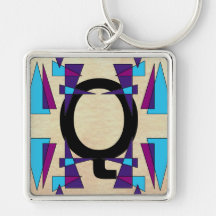 Fun Colorful Monograms CricketDiane Key Chains