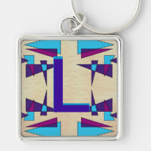 Fun Colorful Monograms CricketDiane Key Chains