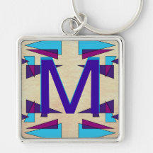 Fun Colorful Monograms CricketDiane Key Chains