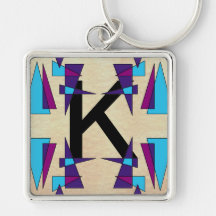 Fun Colorful Monograms CricketDiane Keychains