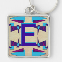 Fun Colorful Monograms CricketDiane Keychains