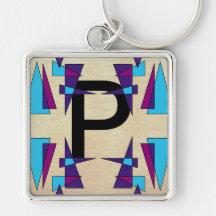 Fun Colorful Monograms CricketDiane Keychains