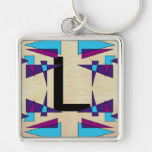 Fun Colorful Monograms CricketDiane Keychains