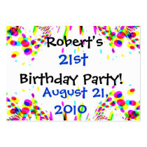 Fun Colourful 21st Party! Card
