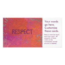 Fun colourful pink orange art painting customized photo card
