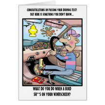 Fun congratulations card for passing driving test