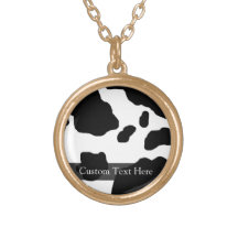Fun Cow Print Personalized Pendants