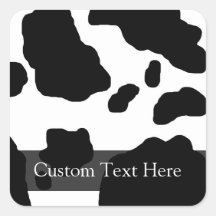 Fun Cow Print Personalized Sticker