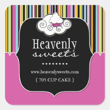 Fun Cupcake Packaging Stickers