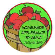 Fun Custom Apple Labels Round Sticker