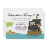 Fun cute boy's pirate birthday party invitation