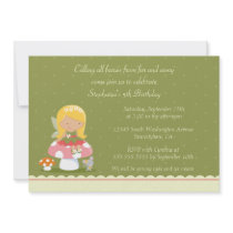 Fun cute fairy girl's birthday party invitation