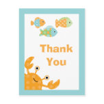 Fun cute under the sea thank you postcard