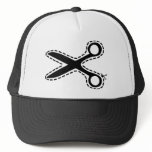 fun cutout scissors mesh hat