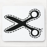fun cutout scissors mouse pad