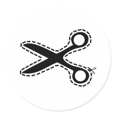 fun cutout scissors sticker by Tomaniac