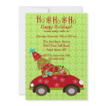 Fun Driving Reindeer with Tree Holiday Party invitations