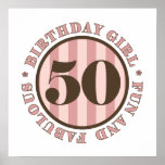 Fun & Fabulous 50th Birthday Gifts Posters