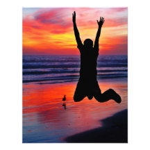 Fun Father's Day Beach Jump Personalized Invites