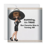 Fun Favourite Diva Womans 40th Birthday Party invitations