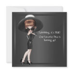Fun Favourite Diva Womans Black 40th Birthday Part invitations