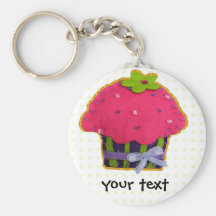 Fun felt glitter cupcake keychain